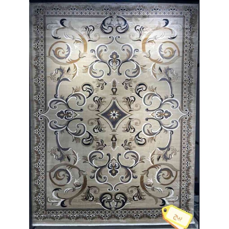 Turkish rug Sama style French pattern sky Beige color size 400*700