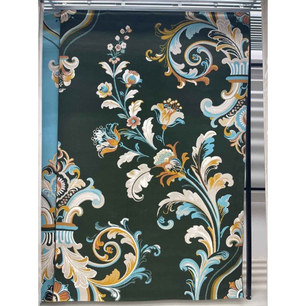 سجاد اطلس تركي نقش كوري A169A اخضر - مقاس 250*350 سم