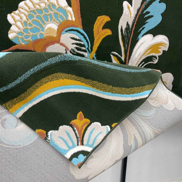 سجاد اطلس تركي نقش كوري A169A اخضر - مقاس 250*350 سم