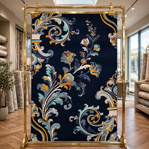 Atlas Turkish Rug Korean Design A169A navy - 250x350 cm Majlis Carpet