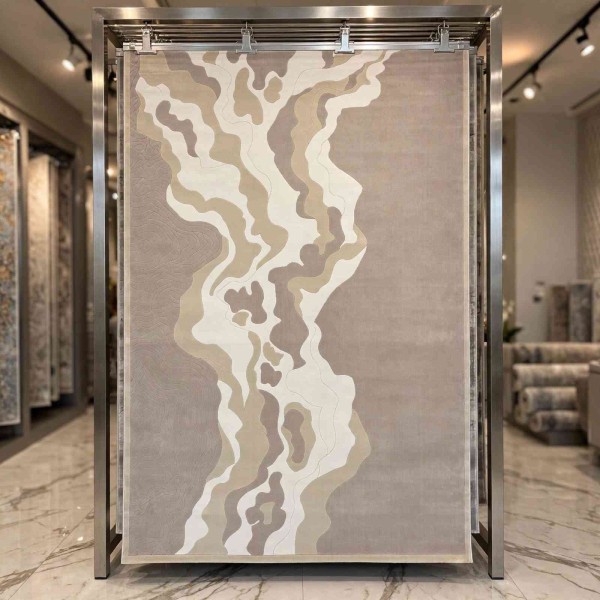 FLORENCE Turkish Rug Korean Design 9530A Dark beige 250x350 cm Elegant majlis carpet