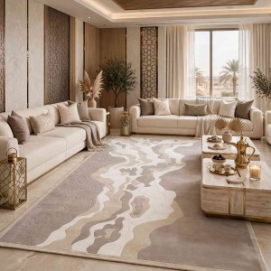 FLORENCE Turkish Rug Korean Design 9530A Dark beige 250x350 cm Elegant majlis carpet