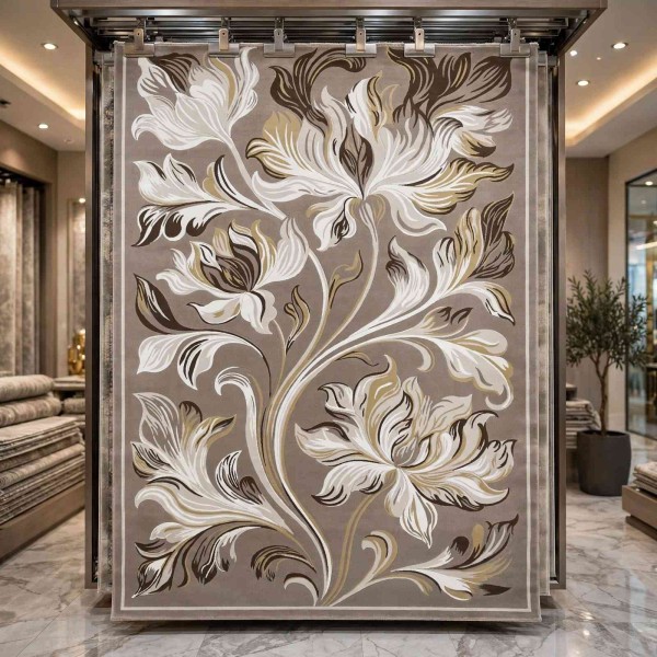LORIN Turkish Rug Korean Design A404A Beige Cream - 80x150 cm Small Rug