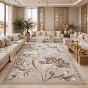 LORIN Turkish Rug Korean Design A404A cream Light beige - 250x350 cm Elegant majlis carpet