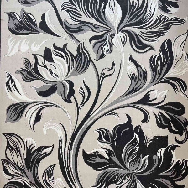 LORIN Turkish Rug Korean Design A404A GREY CREAM - 400x500 cm Jumbo Carpet