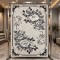 سجاد نقش كويتي تصميم كوري لورين تركي A406A رصاصي كريم - مقاس 50*80 سم دعاسة وطاية
