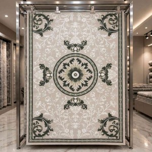 LORIN Turkish Rug Korean Design A419A Cream Green - 200x300 cm Modern Majlis Carpet