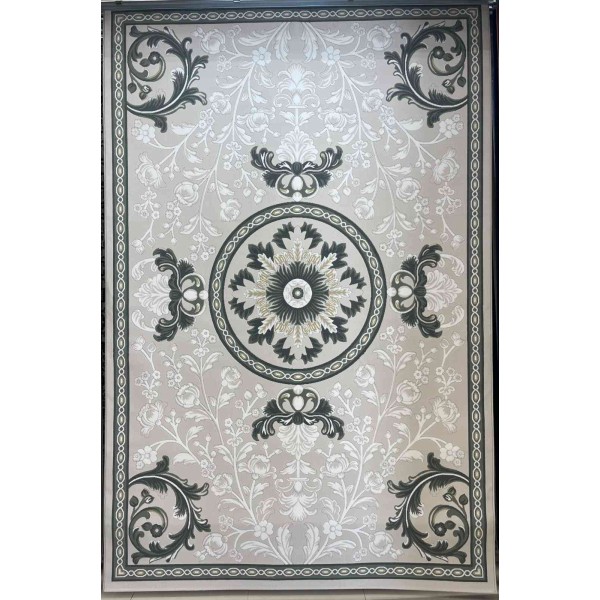 LORIN Turkish Rug Korean Design A419A Cream Green - 200x300 cm Modern Majlis Carpet