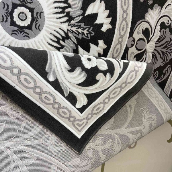 LORIN Turkish Rug Korean Design A419A gray - 300x400 cm Luxurious majlis carpet