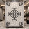 LORIN Turkish Rug Korean Design A419A GREY CREAM - 150x220 cm Modern Majlis Carpet