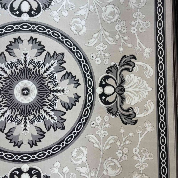 LORIN Turkish Rug Korean Design A419A GREY CREAM - 150x220 cm Modern Majlis Carpet