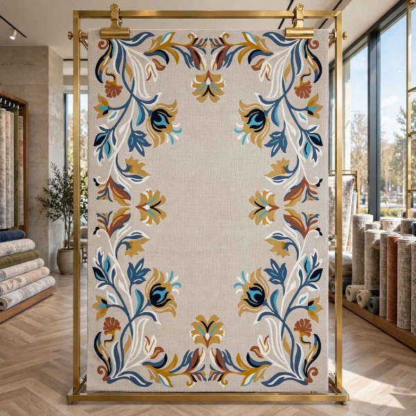 Rayyan Turkish Rug Runner Korean Design A172A Beige - 100x300 cm Hallway