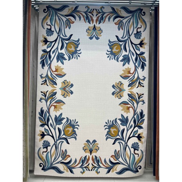 سجاد ريان تركي نقش كوري A172A سماوي غامق - مقاس 300*400 سم