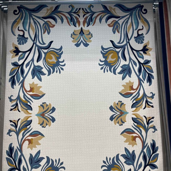سجاد ريان تركي نقش كوري A172A سماوي غامق - مقاس 300*400 سم