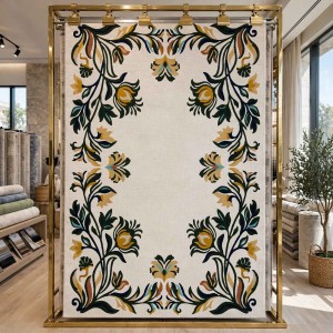 Rayyan Turkish Rug Korean Design A172A green - 50x80 cm Small Mat