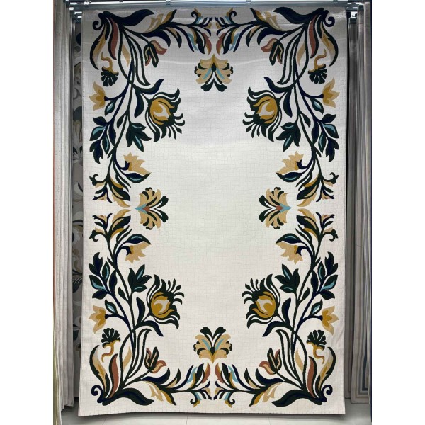 Rayyan Turkish Rug Korean Design A172A green - 50x80 cm Small Mat