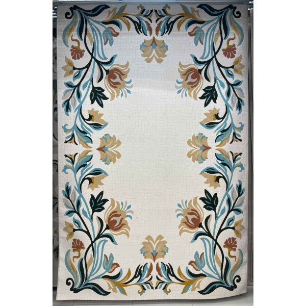 Rayyan Turkish Rug Korean Design A172A TURKUAZ - 300x400 cm Large Majlis Carpet