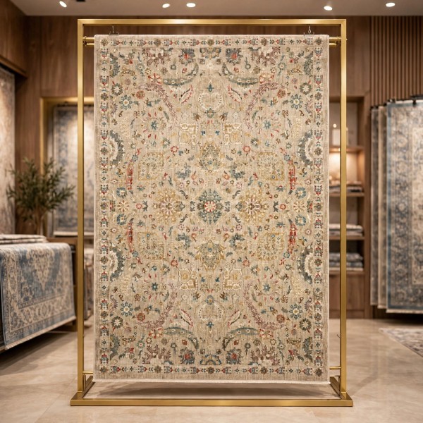 سجاد سوبر بوهيمي تركي A213A بيج مقاس 80*150