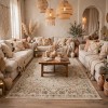 سجاد سوبر بوهيمي تركي A213A بيج مقاس 80*150