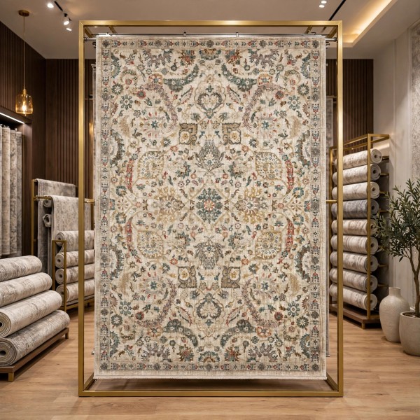 سجاد سوبر بوهيمي تركي A213A كريم مقاس 200*300