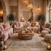 سجاد سوبر بوهيمي تركي A213A بني فاتح مقاس 80*150