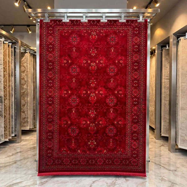 سجاد تركي بخارى تبريز افغاني 9620K عنابي مقاس 400*600