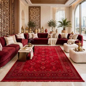 سجاد تركي بخارى تبريز افغاني 9620K عنابي مقاس 300*400