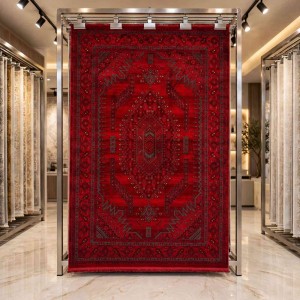 سجاد تركي بخارى تبريز افغاني 9430K عنابي مقاس 100*300