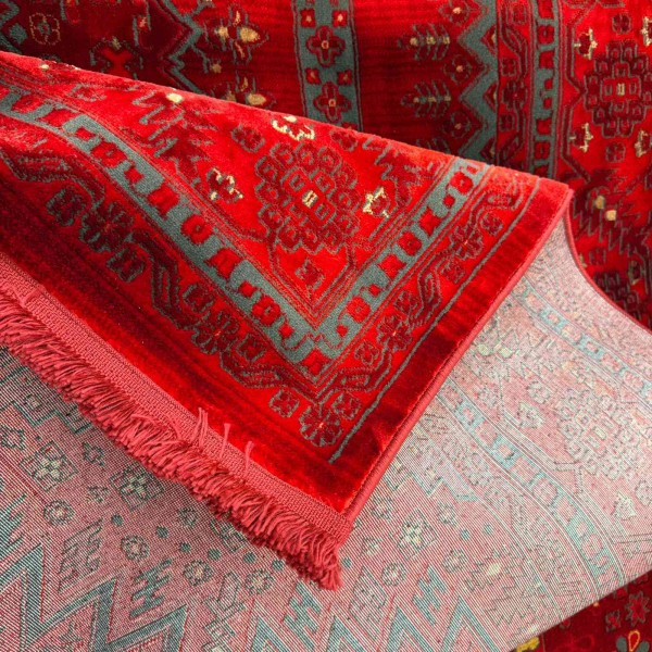 سجاد تركي بخارى تبريز افغاني 9430K عنابي مقاس 50*80