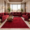 سجاد تركي بخارى تبريز افغاني 9431K عنابي مقاس 400*600