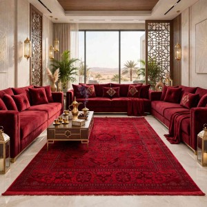 سجاد تركي بخارى تبريز افغاني 9431K عنابي مقاس 300*400