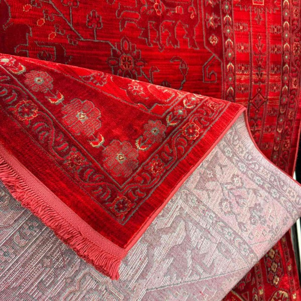 سجاد تركي بخارى تبريز افغاني 9431K عنابي مقاس 400*600