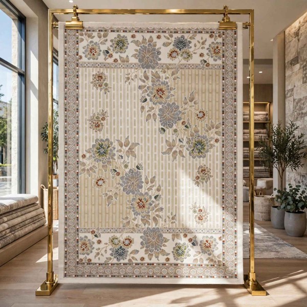 Turkish VELOURA Rug A346S Sky BEIGE Size 200*300