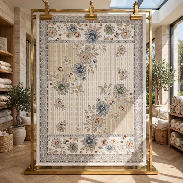 Turkish VELOURA Rug A346S Sky GRAY Size 300*400