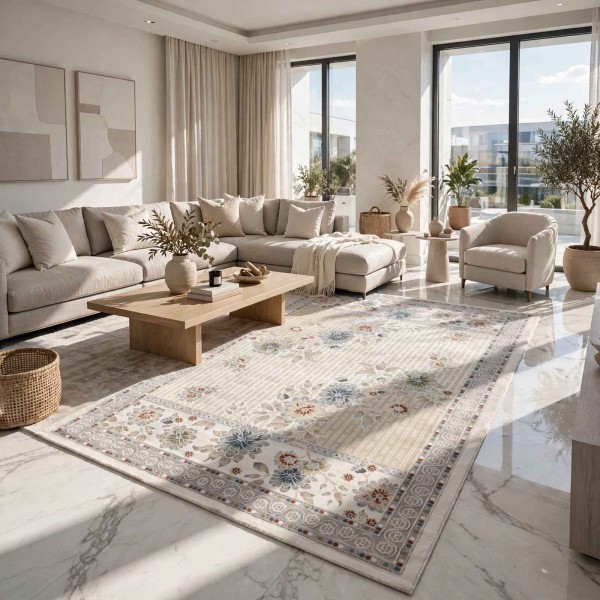 Turkish VELOURA Rug A346S Sky GRAY Size 300*400