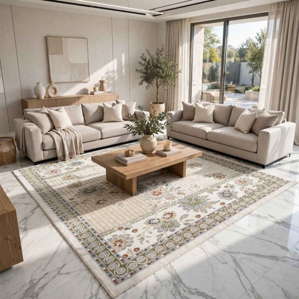 Turkish VELOURA Rug A346S Sky GREEN Size 50*80