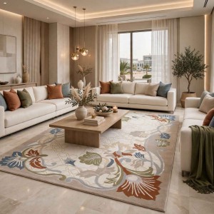Turkish VELOURA Rug A339S Sky BEIGE Size 100*200