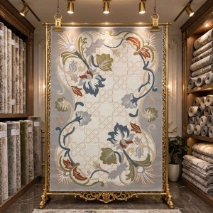 Turkish VELOURA Rug A339S Sky GRAY Size 100*200