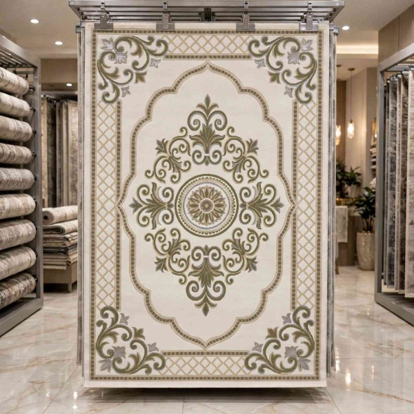 سجاد تركي فيلورا A451A اخضر مقاس 150*220