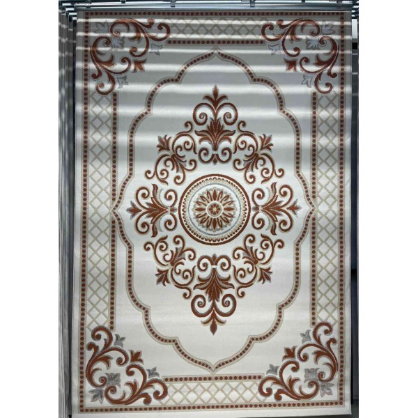 Turkish VELOURA Rug A451A Sky TILE Size 100*200
