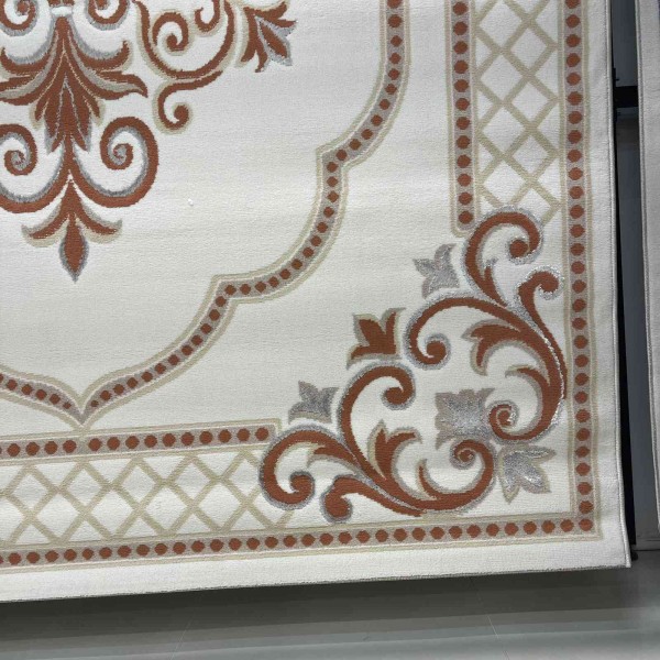Turkish VELOURA Rug A451A Sky TILE Size 100*200