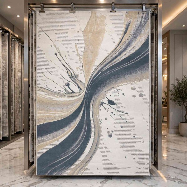 Turkish VELOURA Rug A452A Sky BLUE Size 100*200