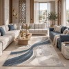 Turkish VELOURA Rug A452A Sky BLUE Size 100*200
