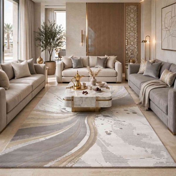 Turkish VELOURA Rug A452A Sky GRAY Size 150*220