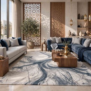 سجاد تركي فيلورا A453A سماوي مقاس 150*220
