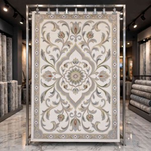 Turkish VELOURA Rug A456A Sky GRAY Size 100*300
