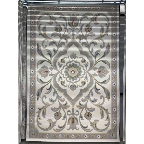 Turkish VELOURA Rug A456A Sky GRAY Size 100*300