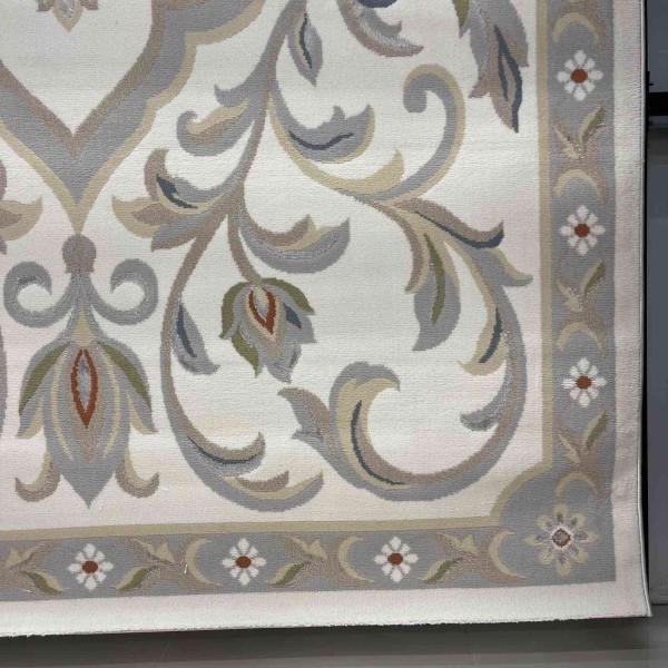 Turkish VELOURA Rug A456A Sky GRAY Size 100*300