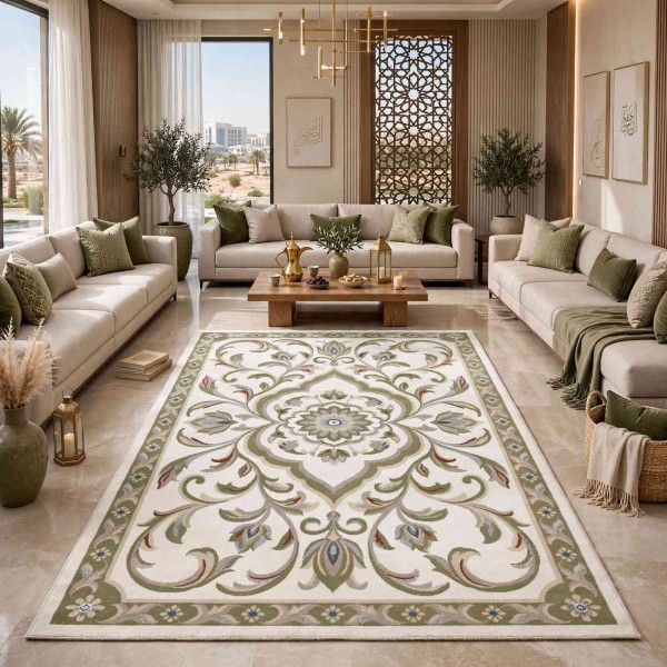 سجاد تركي فيلورا A456A اخضر مقاس 250*350