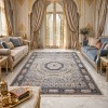 Turkish VERONA Bohemian Rug KO61A beige multi aqua Size 100*200